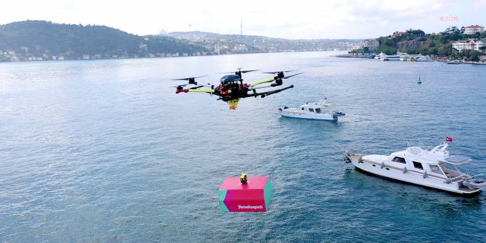 Yemeksepeti, drone ile ilk yemek teslimatını yaptı