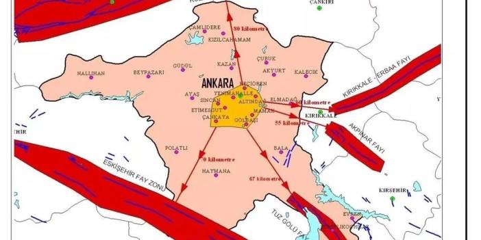Ankara'da fay hattı var mı? Etimesgut'ta fat hattı var mı? Yenimahalle'de fay hattı var mı? Ankara'nın neresinde fay hattı var? Ankara'da deprem riski olan ilçeler...