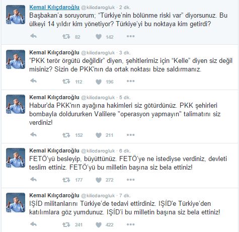 Kılıçdaroğlu: IŞİD'i, FETÖ'yü bu milletin başına siz bela ettiniz!