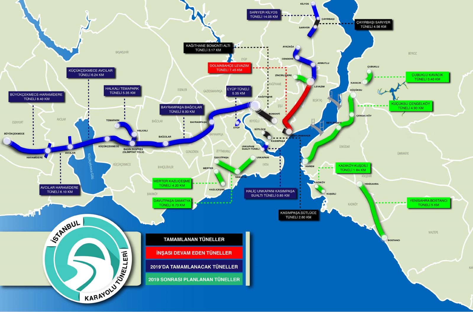 İstanbul'da 16 yeni tünel yol inşaatına başlanıyor