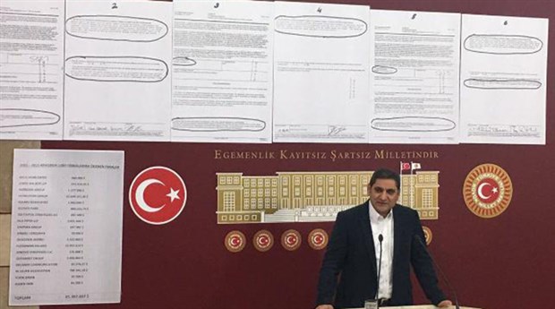 Aykut Erdoğdu o belgeleri meclisin duvarına astı