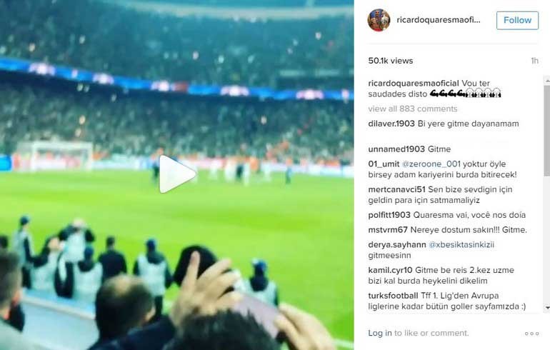 Beşiktaş'ta Quaresma depremi