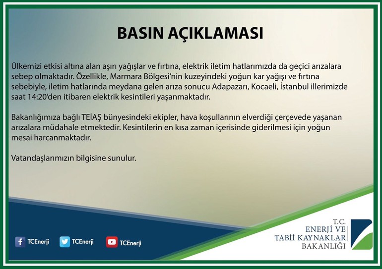 İstanbul'da elektrik kesintileri kaç gün sürecek?