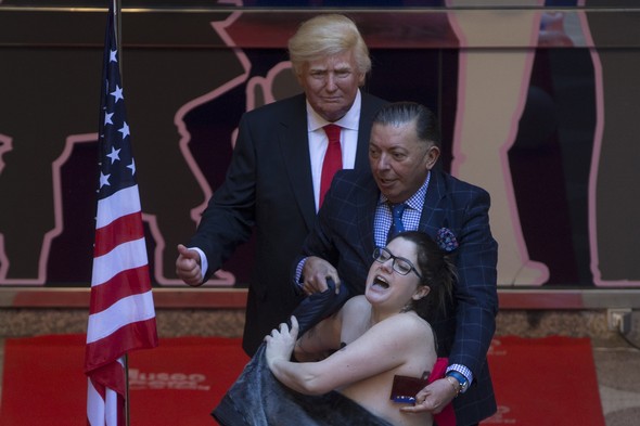 Madrid'de FEMEN'den 'Trump' protestosu