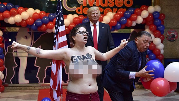 Madrid'de FEMEN'den 'Trump' protestosu