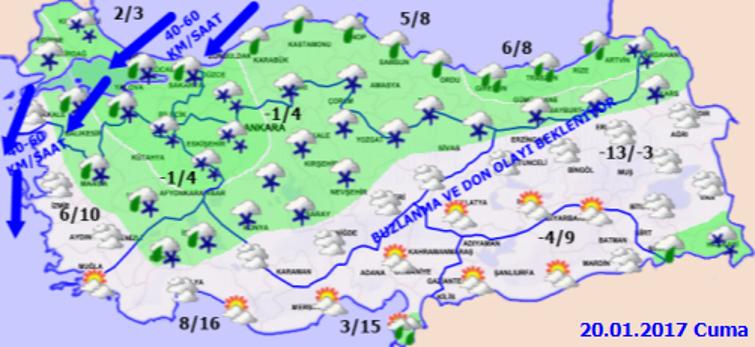 İki gün sürecek olan kar yağışı geliyor