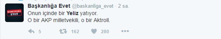 AKP'li vekil fake isimle hesap açarsa: Ah Yeliz zalım Yeliz