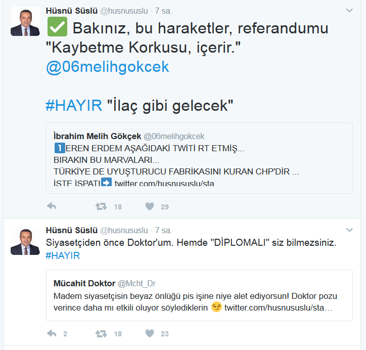 Hüsnü Süslü'nün 'hayır' videosu olay oldu