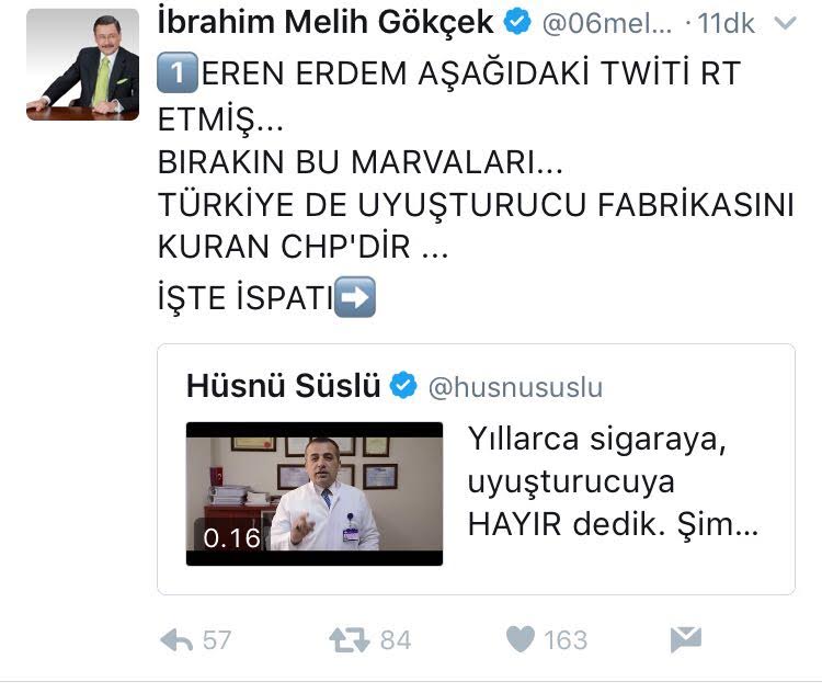 Hüsnü Süslü'nün 'hayır' videosu olay oldu
