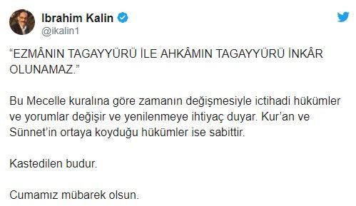 Cumhurbaşkanlığı Sözcüsü, Erdoğan&#039;ın &#039;İslam&#039;da güncelleme&#039; sözlerine açıklık getirdi
