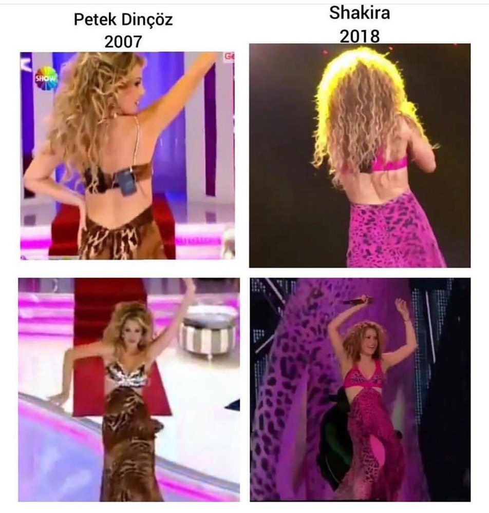 Petek Dinçöz&#039;den Paris Hilton’dan sonra Shakira’ya da gönderme