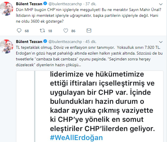 CHP'li Tezcan'dan AKP'ye cevap