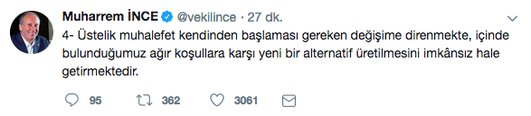 Muharrem İnce&#039;den kritik mesajlar