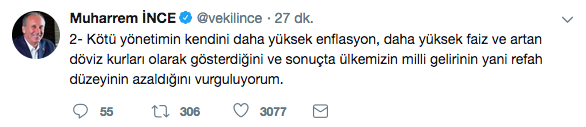 Muharrem İnce&#039;den kritik mesajlar