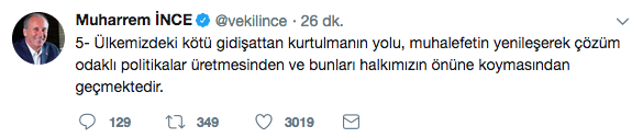 Muharrem İnce&#039;den kritik mesajlar