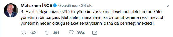 Muharrem İnce&#039;den kritik mesajlar