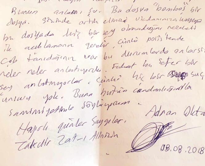 Adnan Oktar&#039;dan Abdulkadir Selvi&#039;ye mektup