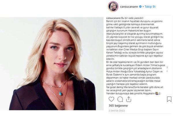 Ünlü sunucu Habertürk ekranına veda etti