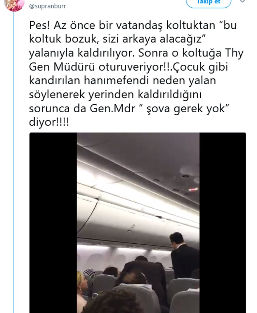 THY uçağında ilginç tartışma