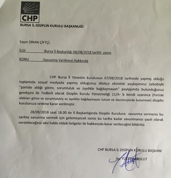 CHP'de kurultay isteyen o genç delege disipline