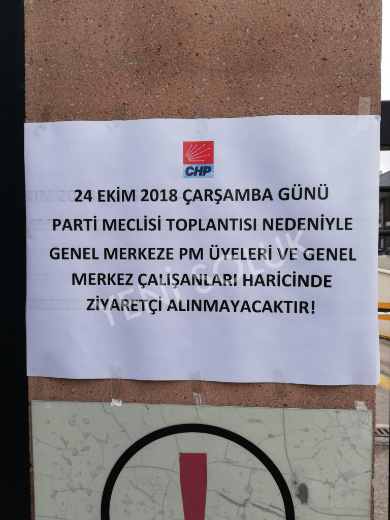 CHP Genel Merkezi'ne ziyaretçi yasağı!