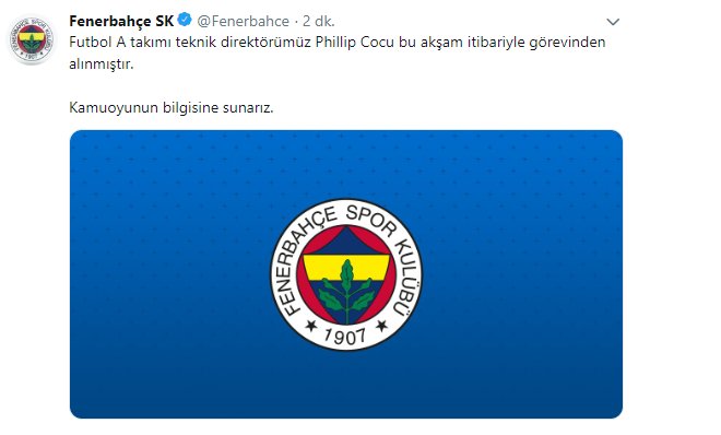 Cocu görevden alındı