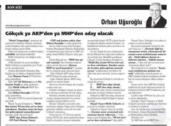 CHP’nin Ankara adayı Kuşoğlu mu?