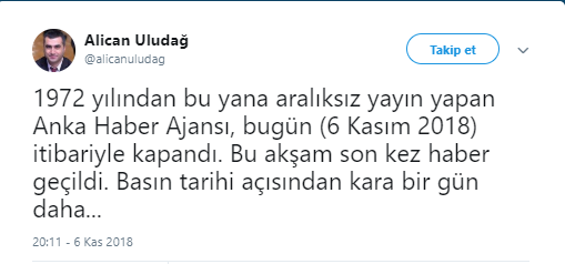 Basın tarihinde kara gün!