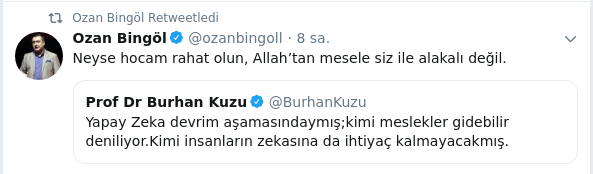 Burhan Kuzu'ya olay yaratan 'yapay zeka' yanıtı