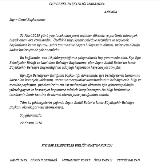 İzmir'de Abdül Batur'a Büyükşehir desteği