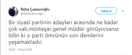 Eski vekilden AKP'ye gönderme!