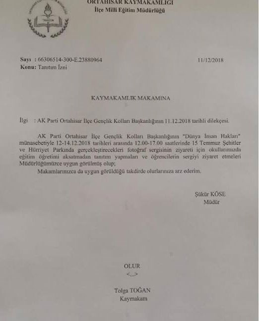Okulların kapısı bu kez de AKP Gençlik Kolları’na açıldı!