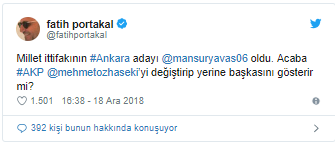 Fatih Portakal'dan AKP'ye gönderme!