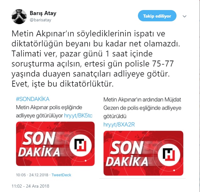Barış Atay: İşte bu diktatörlüktür