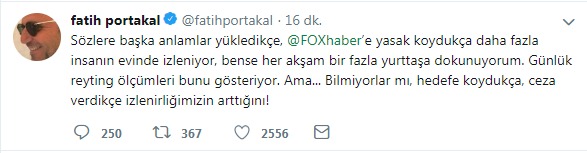 Portakal&#039;dan RTÜK eleştirisi: &#039;Yasak koydukça daha fazla...&#039;