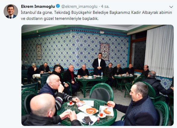 Kadir Albayrak ve Ekrem İmamoğlu kahvaltıda bir araya geldi