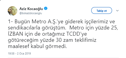 Kocaoğlu: Grev haktır ama bunu sadece İzmir'de yapmak...