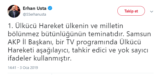 MHP'li Erhan Usta'dan AKP'li isme 'Densiz' çıkışı!