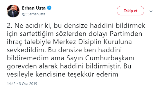 MHP'li Erhan Usta'dan AKP'li isme 'Densiz' çıkışı!