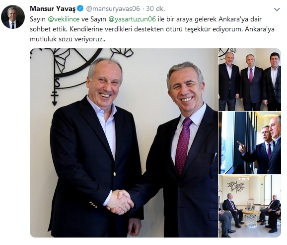 Muharrem İnce&#039;den Mansur Yavaş&#039;a ziyaret