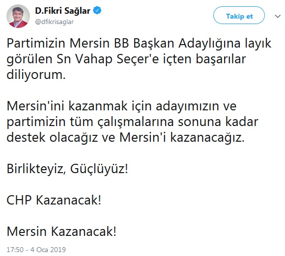 Fikri Sağlar&#039;dan &#039;Vahap Seçer&#039; yorumu