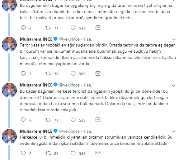 Muharrem İnce&#039;den çok sert &#039;tanzim satış&#039; tepkisi!