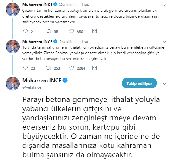 Muharrem İnce&#039;den çok sert &#039;tanzim satış&#039; tepkisi!