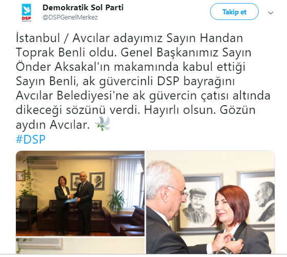 Handan Toprak resmen DSP&#039;de
