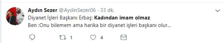 Diyanet İşleri Başkanı&#39;nın &#39;kadından imam olmaz&#39; sözleri tartışma yarattı