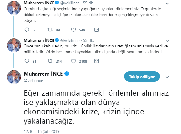 Muharrem İnce&#039;den kritik uyarı: Öncelikle şunu kabul edin...