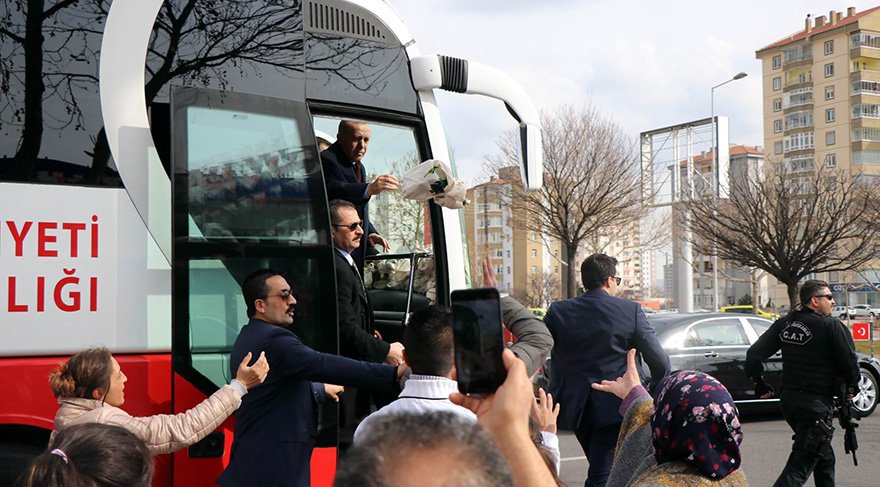 Erdoğan seçim mitingine cumhurbaşkanlığı uçağıyla gitti