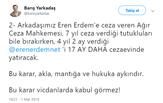 CHP&#039;lilerden Eren Erdem tepkisi