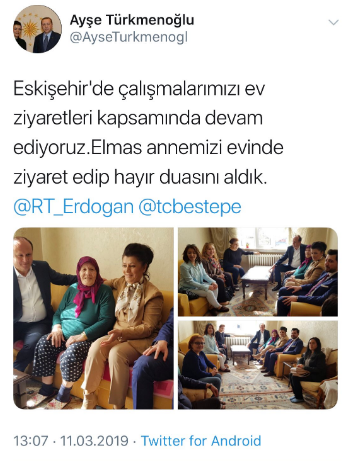 Erdoğan&#039;ın başdanışmanı, seçim çalışmaları kapsamında kendi evine gitti
