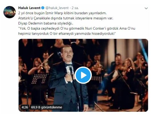 Haluk Levent&#039;ten Diyanet&#039;e Atatürk&#039;lü gönderme!